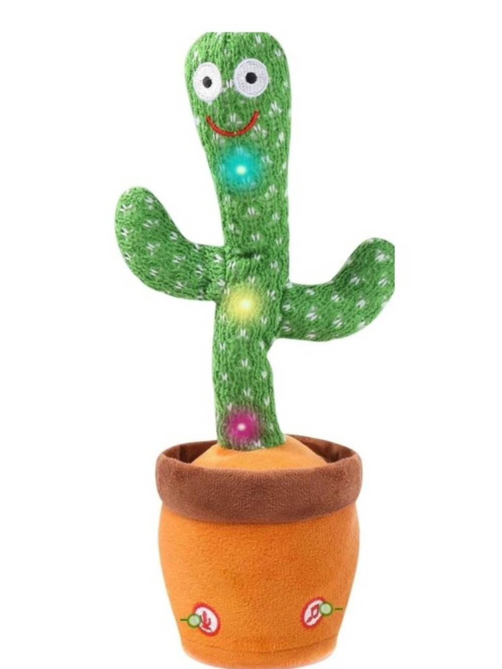 Talking Singing Dancing Cactus Plush Toy Glow Interactive Kids Learning Toy